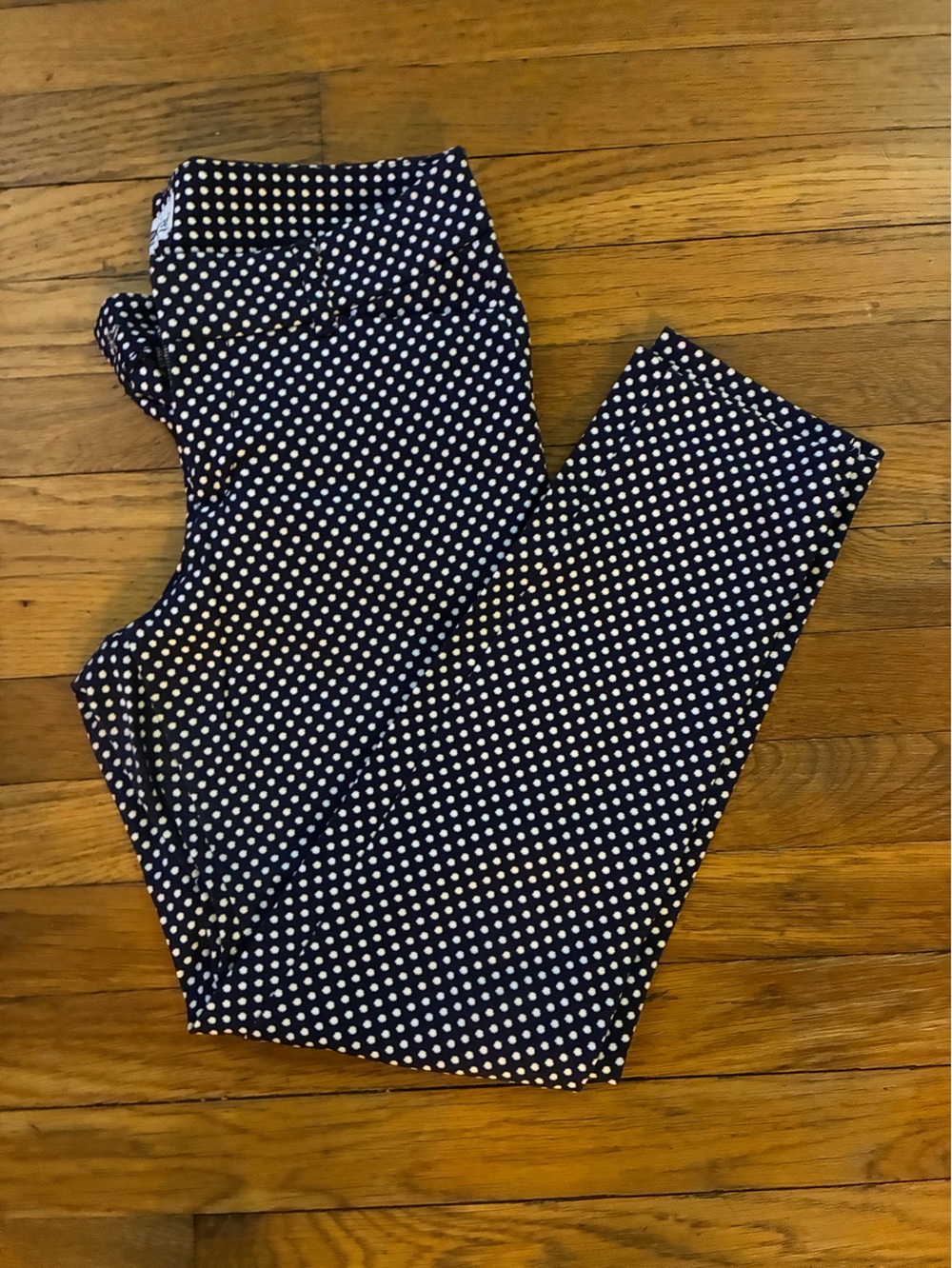 Old Navy Navy and White Polka Dot Pants